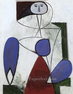 パブロ・ピカソ Painting - 肘掛け椅子に座る女性 1932年 パブロ・ピカソ